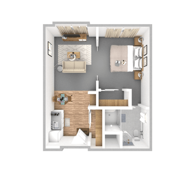 Rivaria El Camino Silver Maple One Br 449 sq. ft.